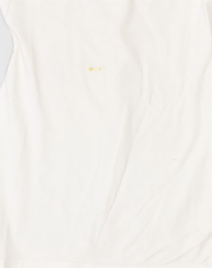 ROCCOBAROCCO Womens Graphic Tunic Top UK 8 Small White Cotton | Vintage Roccobarocco | Thrift | Second-Hand Roccobarocco | Used Clothing | Messina Hembry 