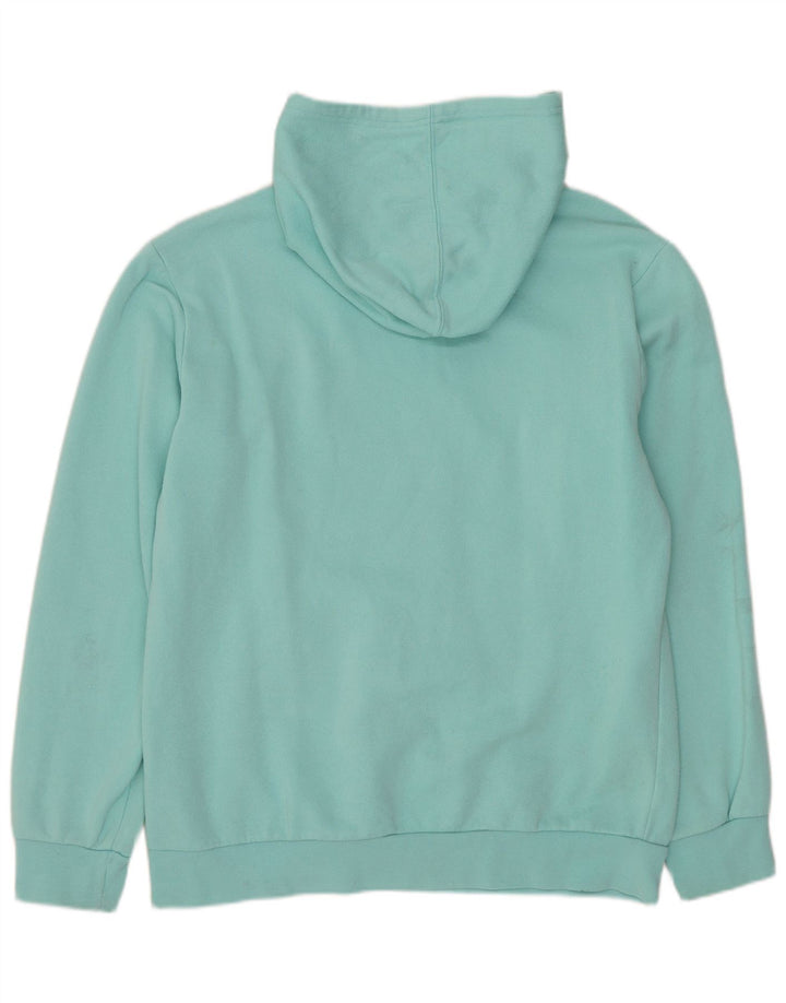 CHAMPION Girls Hoodie Jumper 13-14 Years XL Turquoise Cotton