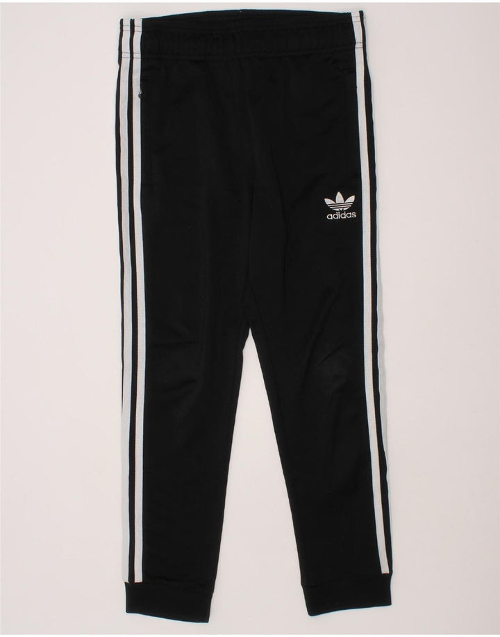 ADIDAS Boys Tracksuit Trousers Joggers 9-10 Years  Black Polyester Vintage Adidas and Second-Hand Adidas from Messina Hembry 