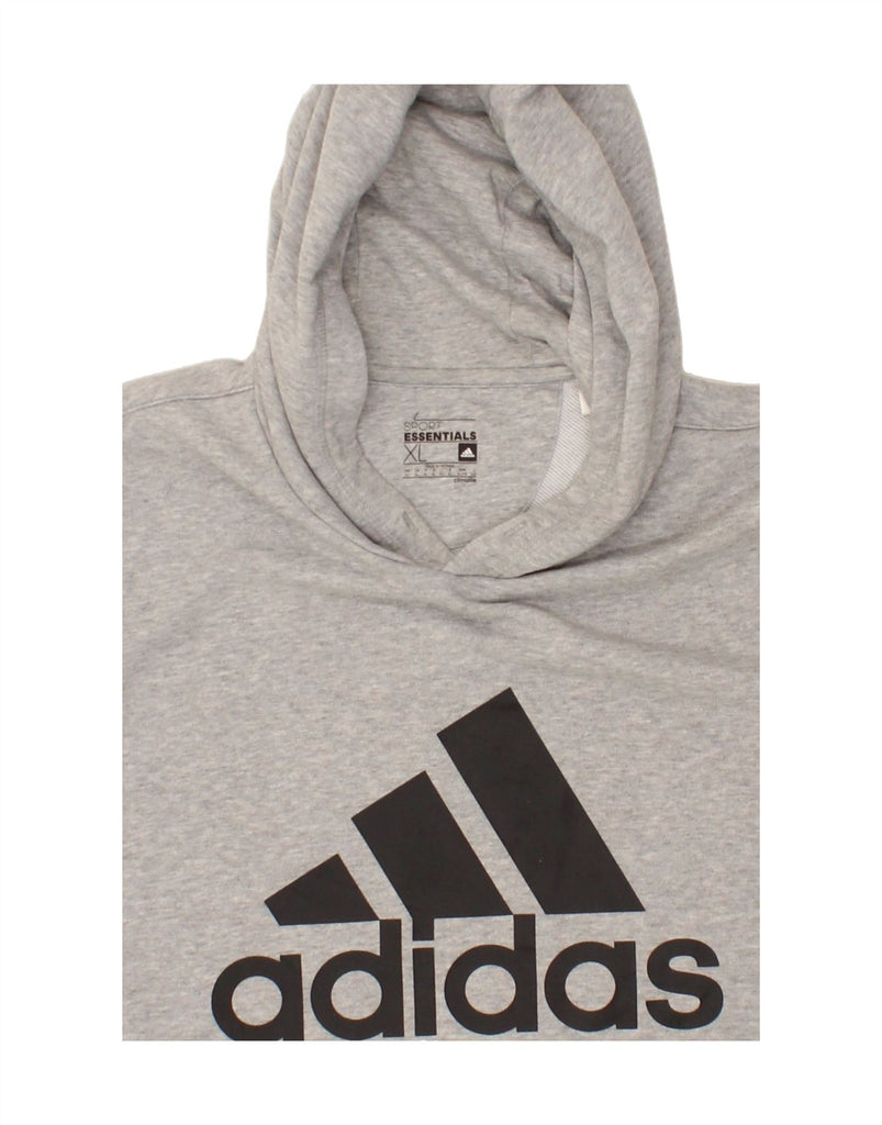 ADIDAS Mens Graphic Hoodie Jumper XL Grey Cotton | Vintage Adidas | Thrift | Second-Hand Adidas | Used Clothing | Messina Hembry 