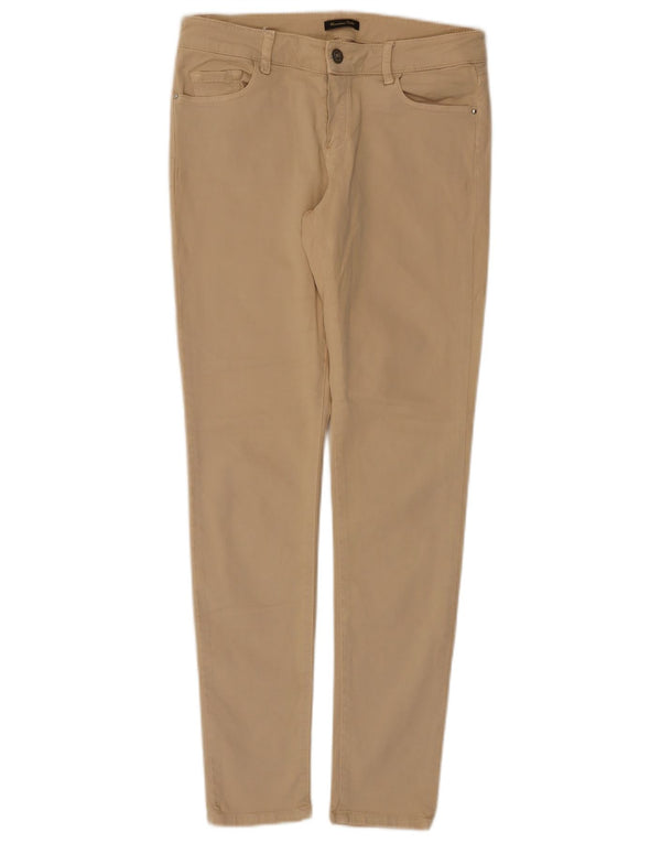 Massimo Dutti Womens Skinny Casual Trousers EU 38 Small W28 L30 Beige