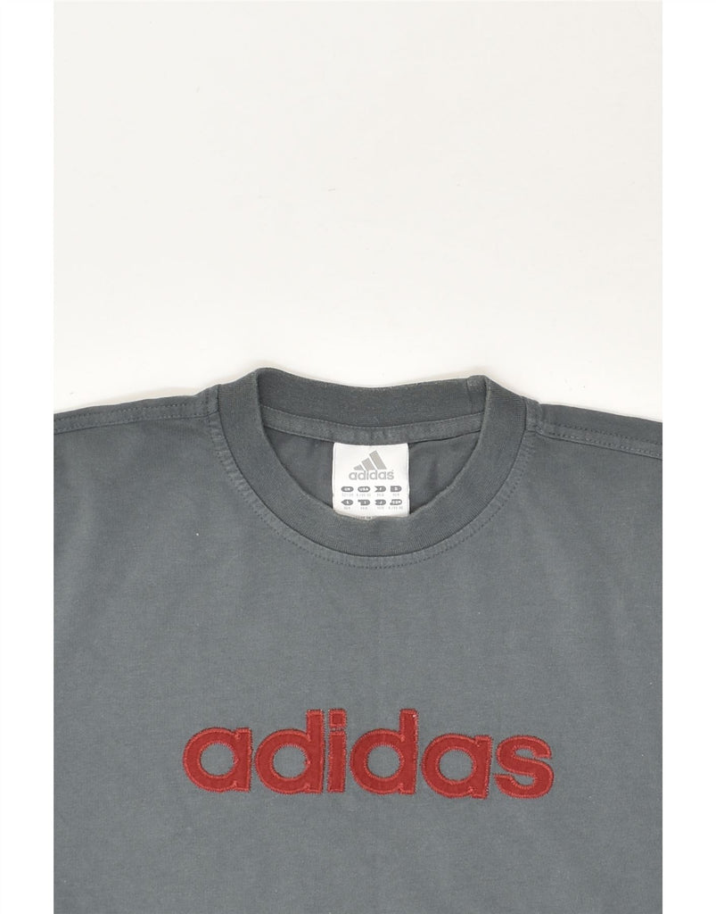 ADIDAS Boys Graphic T-Shirt Top 13-14 Years Grey Cotton | Vintage Adidas | Thrift | Second-Hand Adidas | Used Clothing | Messina Hembry 