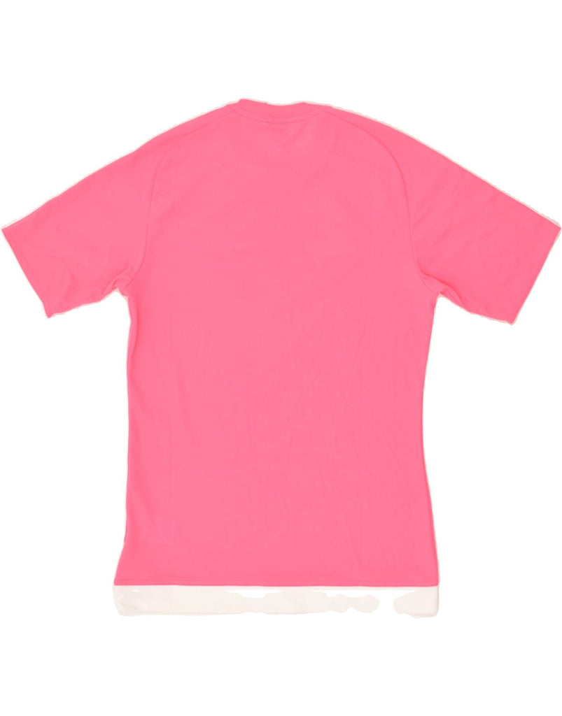 ADIDAS Womens T-Shirt Top UK 10 Small Pink Polyester | Vintage Adidas | Thrift | Second-Hand Adidas | Used Clothing | Messina Hembry 