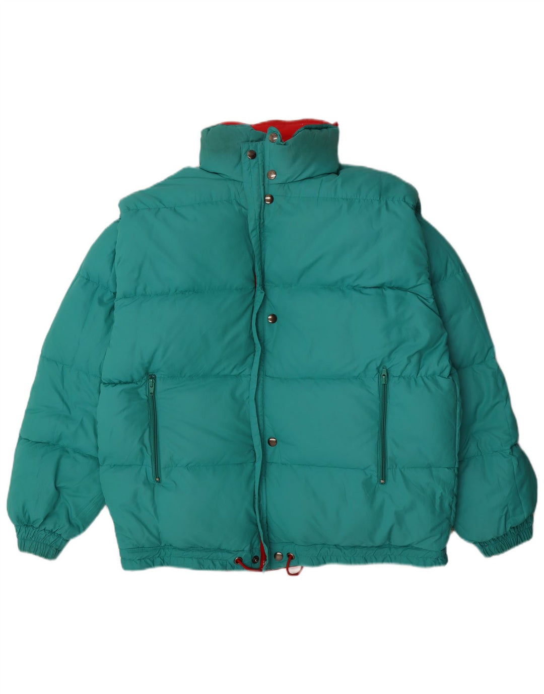 Vintage Mens Hooded Reversible Jacket UK 38 Medium Multicoloured Winter