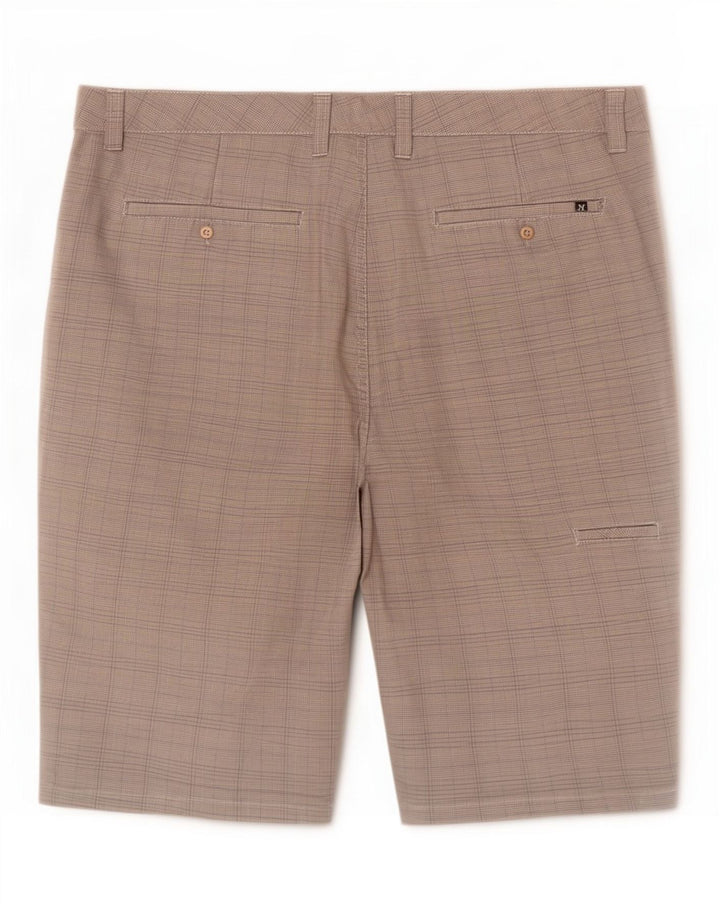 Hurley Mens Cargo Shorts W40 XL Grey Check Polyester