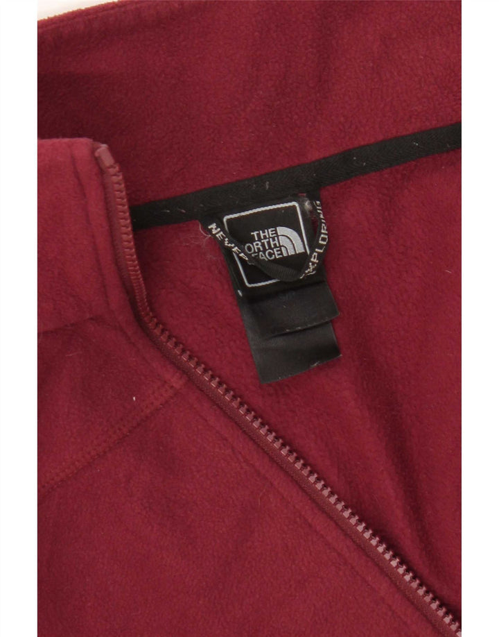 The North Face Womens Fleece Jacket UK 10 Small Burgundy Polyester