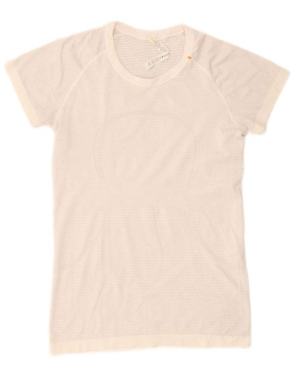 Lululemon Womens T-Shirt Top US 10 Large White Nylon