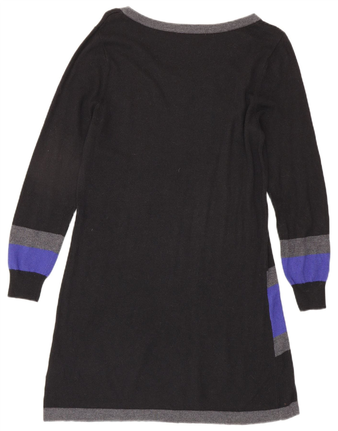 Marks & Spencer Womens Jumper Dress UK 14 Medium Black Colourblock Viscose