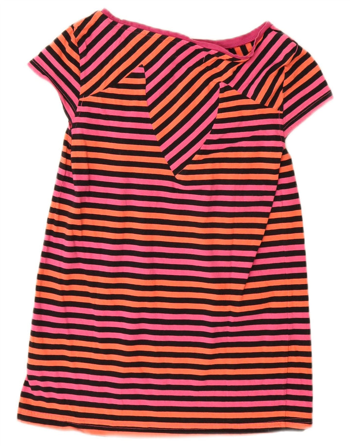 Adidas Womens Blouse Top IT 44 Medium Pink Striped Cotton