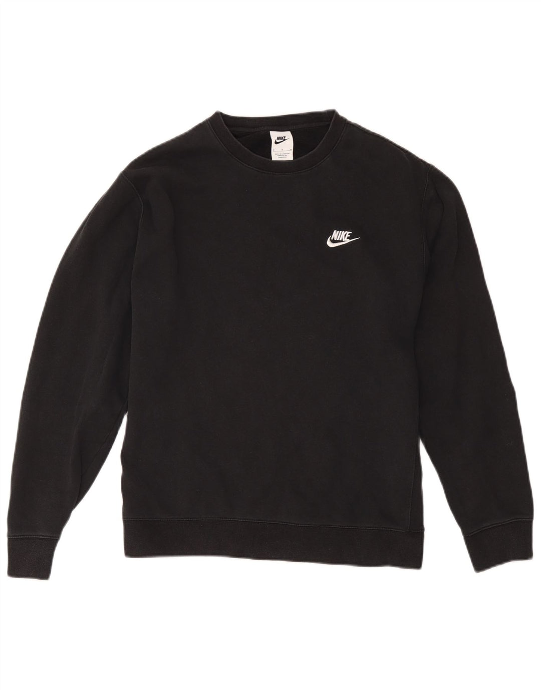 Nike Mens Sweatshirt Jumper Medium Black Cotton