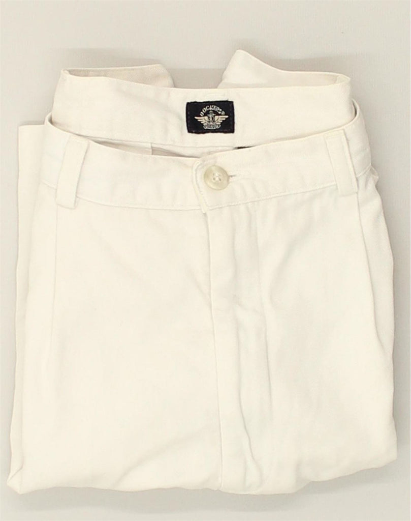 DOCKERS Mens Pegged Chino Shorts W30 Medium Off White Cotton | Vintage Dockers | Thrift | Second-Hand Dockers | Used Clothing | Messina Hembry 