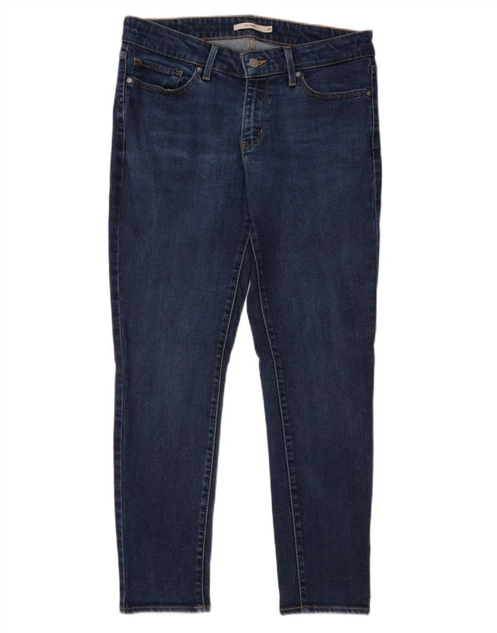 LEVI'S Womens 711 Skinny Jeans W29 L30 Blue Lyocell