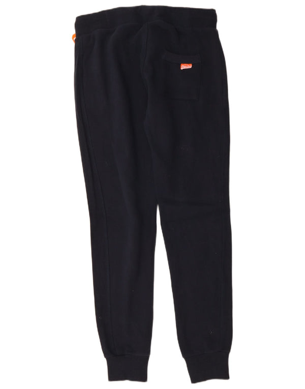 Superdry Womens Tracksuit Trousers Joggers UK 14 Large  Navy Blue Cotton