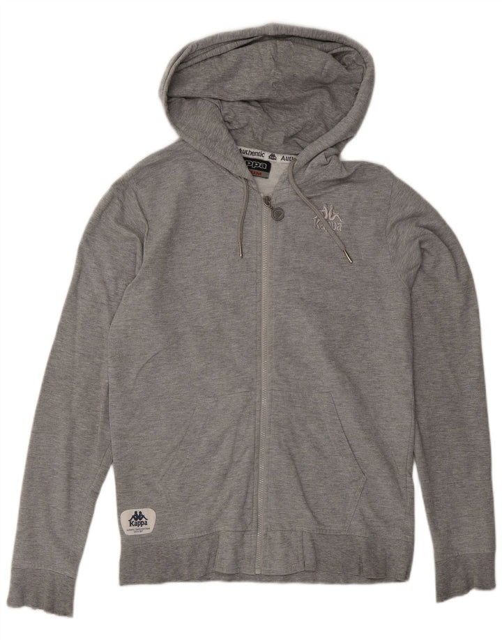 Kappa Mens Zip Hoodie Sweater Medium Grey Cotton