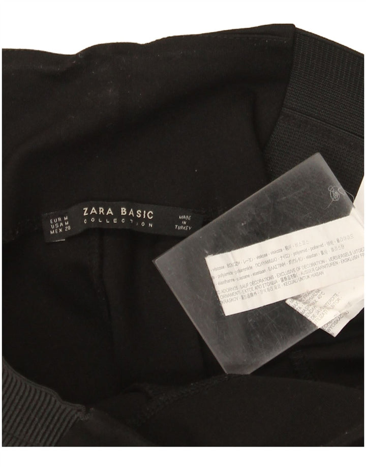 Zara Womens Leggings UK 12 Medium  Black Viscose