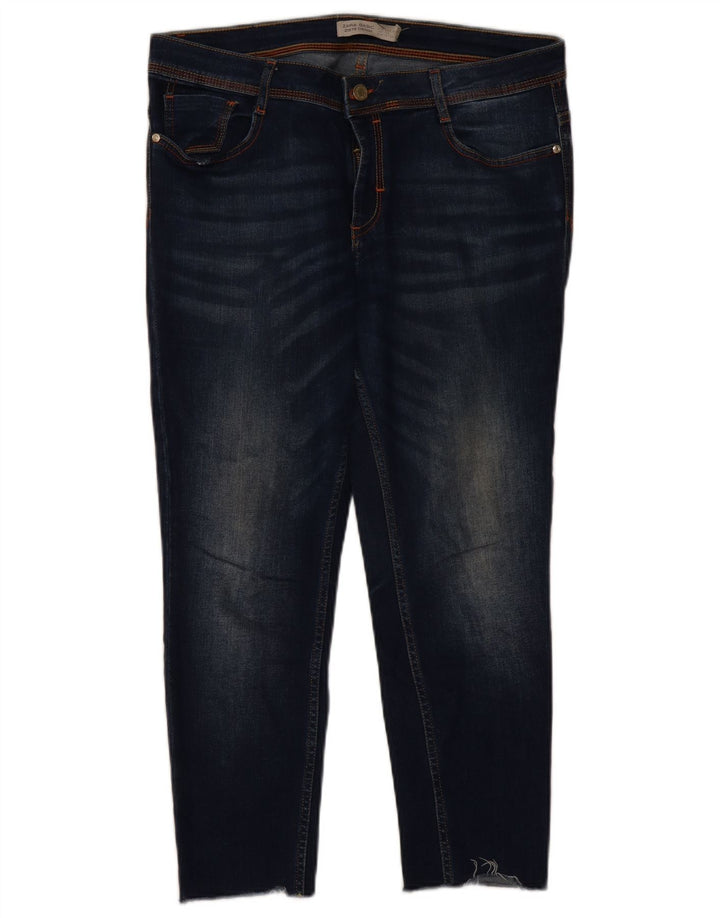 Zara Womens Slim Jeans EU 44 XL W34 L24 Navy Blue