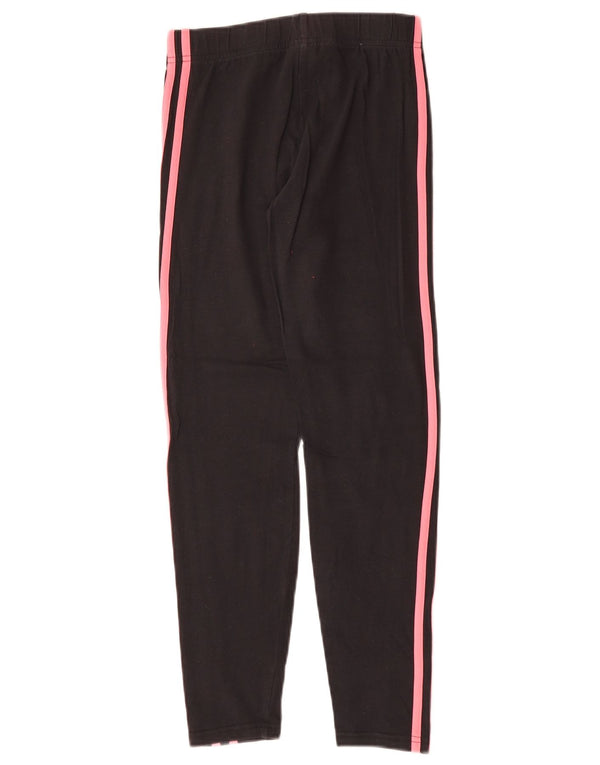 ADIDAS Girls Tracksuit Trousers 13-14 Years  Black Cotton