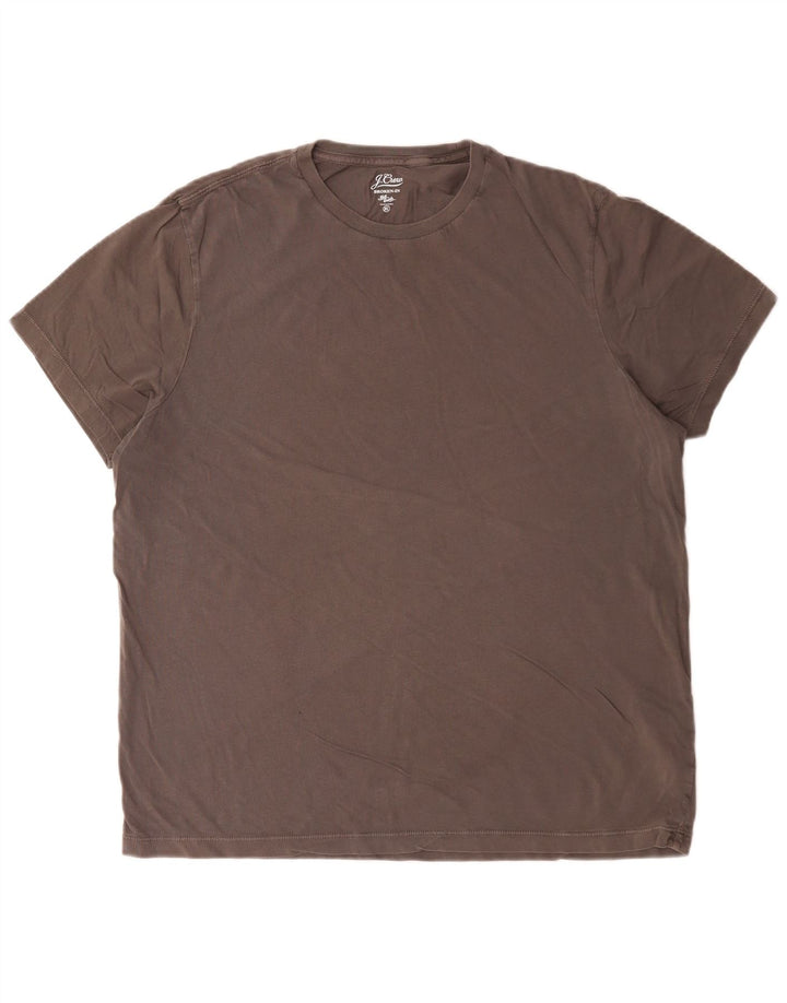 J. Crew Mens T-Shirt Top XL Brown Cotton