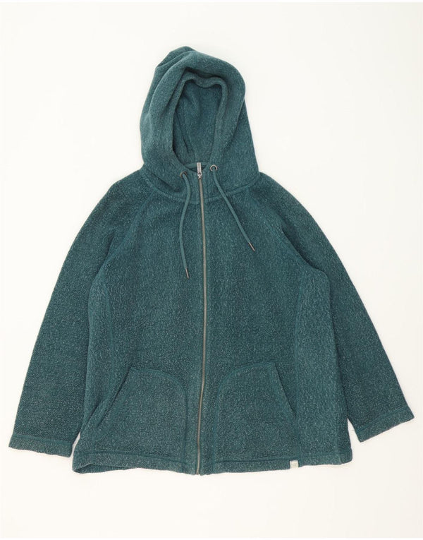 Fat Face Mens Zip Hoodie Sweater Large Green Flecked Cotton