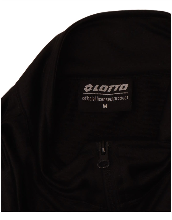Lotto Mens Tracksuit Top Jacket Medium Black Polyester