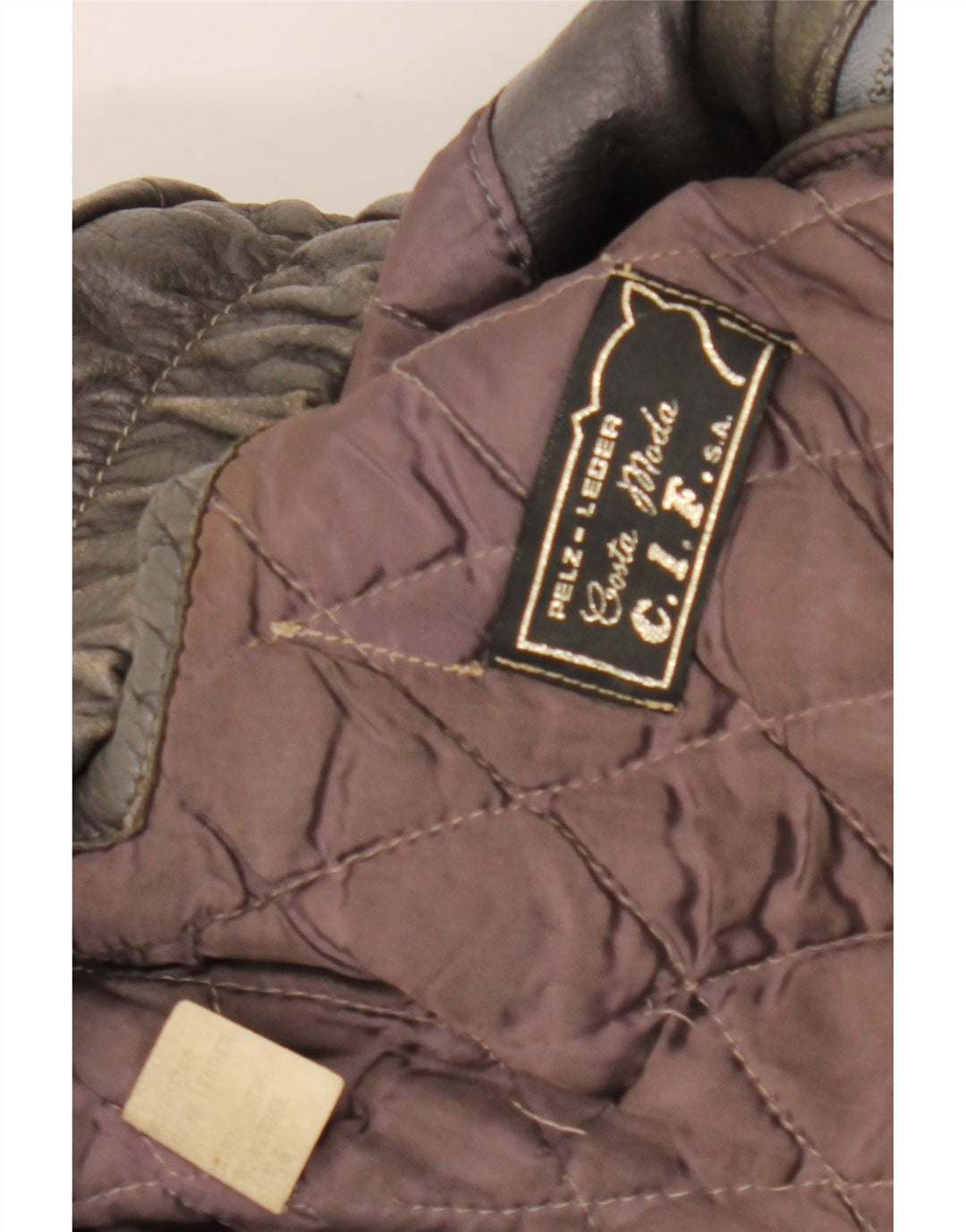 Vintage Mens Leather Jacket UK 36 Small Brown Leather