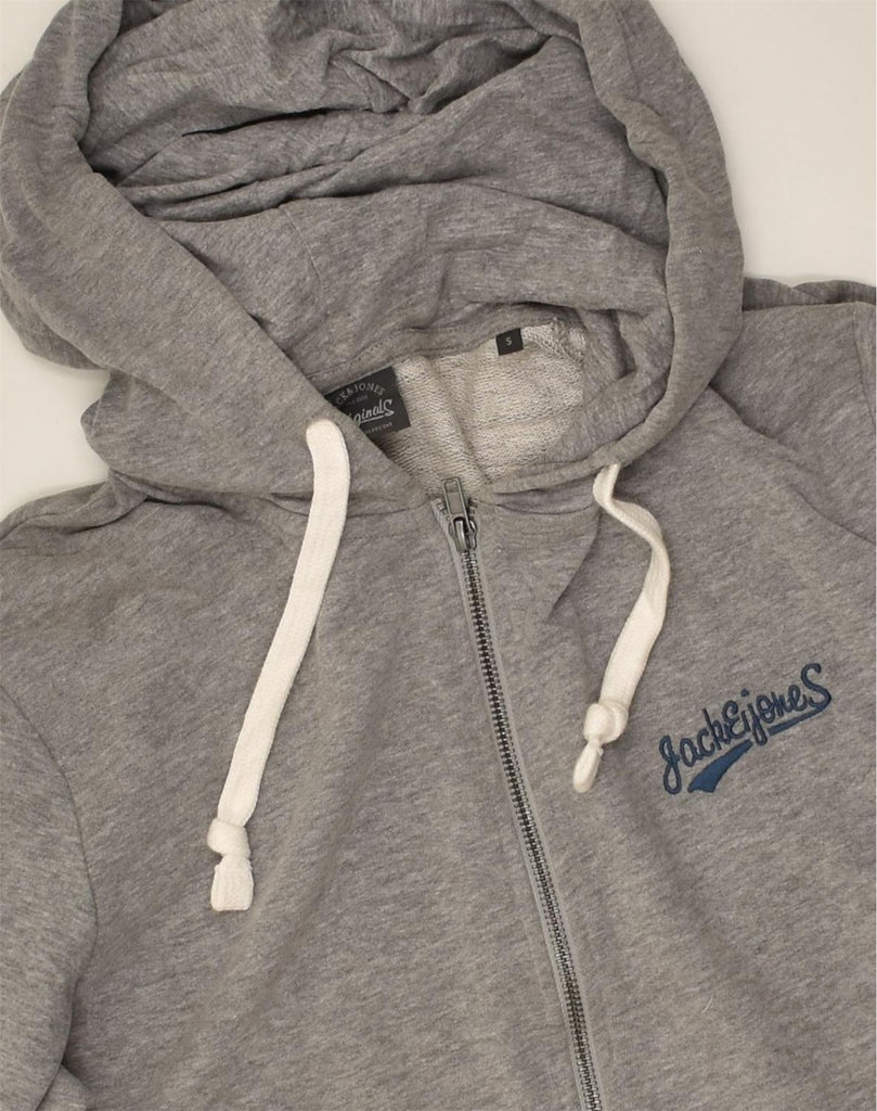 JACK & JONES Mens Zip Hoodie Sweater Small Grey Cotton | Vintage Jack & Jones | Thrift | Second-Hand Jack & Jones | Used Clothing | Messina Hembry 