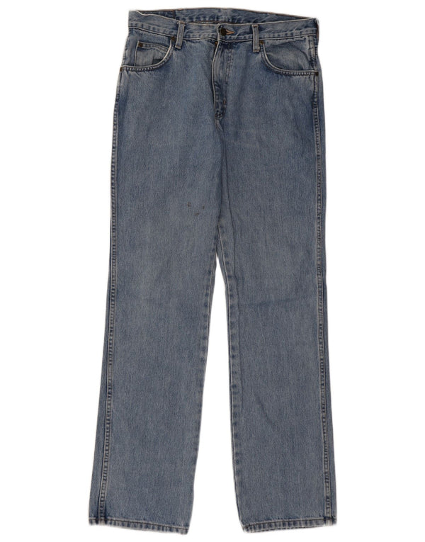 Wrangler Mens Regular Fit Straight Jeans W32 L32 Blue Cotton