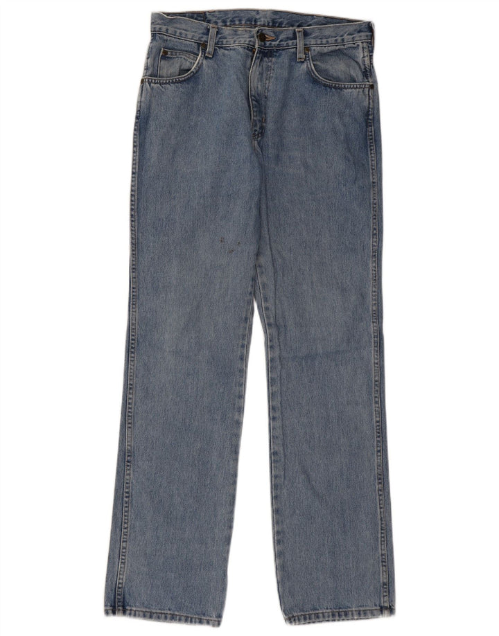 Wrangler Mens Regular Fit Straight Jeans W32 L32 Blue Cotton
