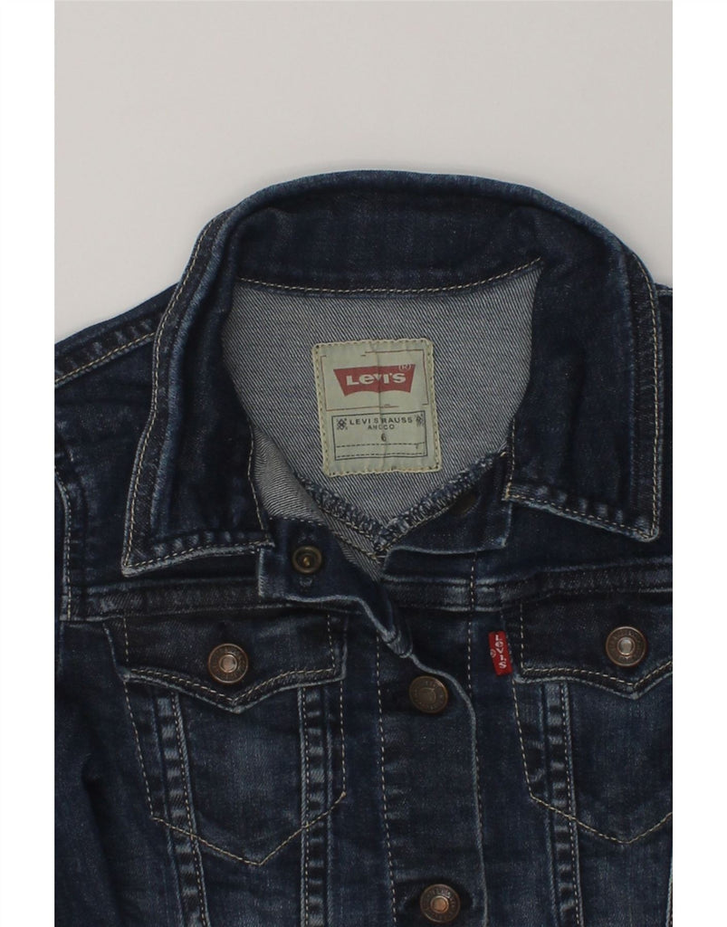 LEVI'S Girls Denim Jacket 5-6 Years Navy Blue Cotton | Vintage Levi's | Thrift | Second-Hand Levi's | Used Clothing | Messina Hembry 