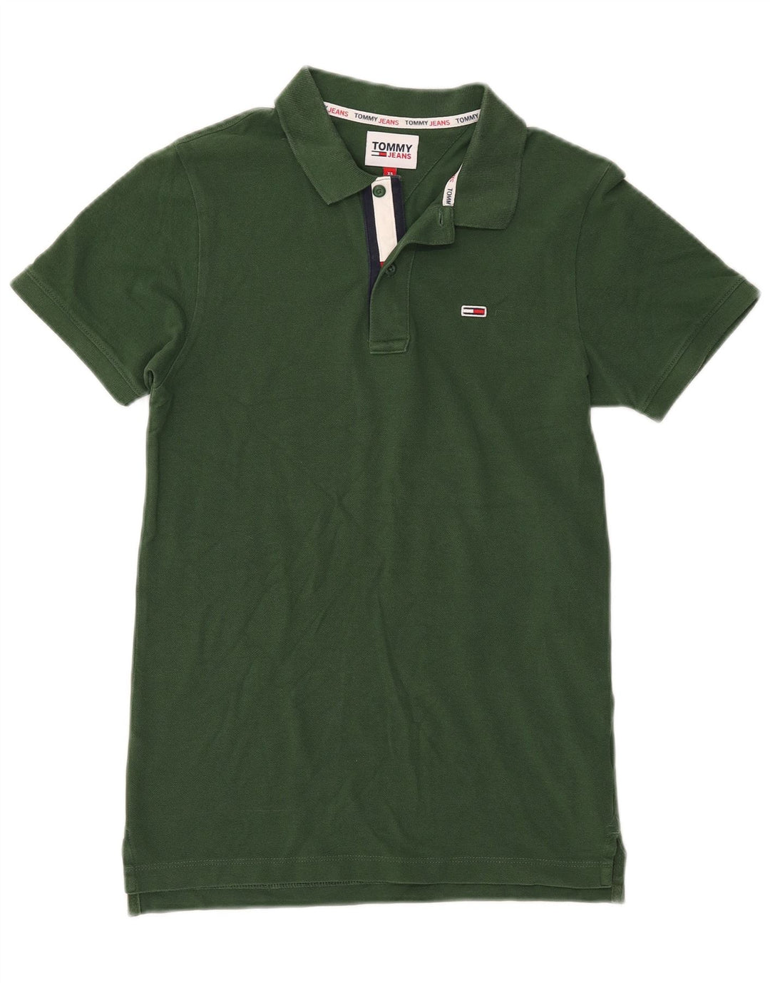 Tommy Hilfiger Mens Polo Shirt XS Green Cotton