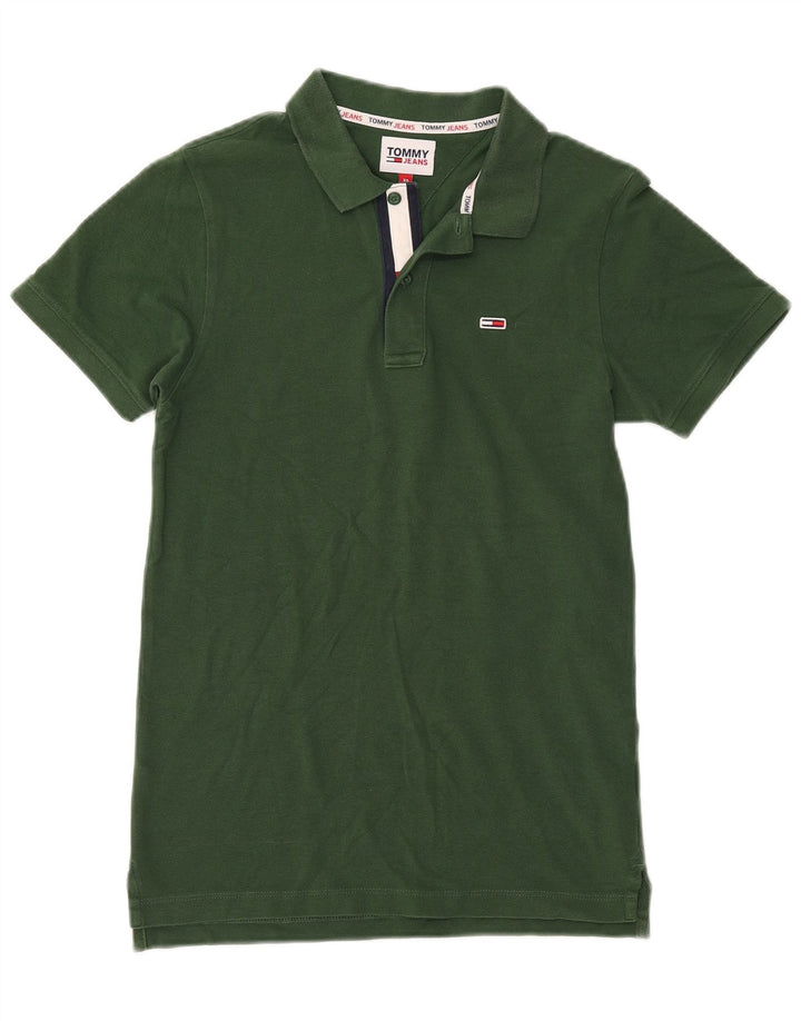 Tommy Hilfiger Mens Polo Shirt XS Green Cotton