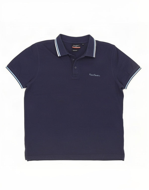 Pierre Cardin Mens Regular Fit Polo Shirt XL Navy Blue Cotton