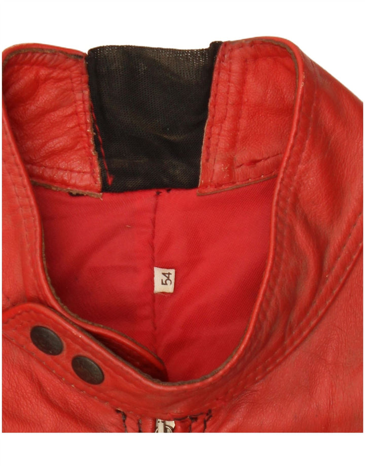 DAINESE Mens Biker Jacket IT 54 2XL Multicoloured Colourblock Leather