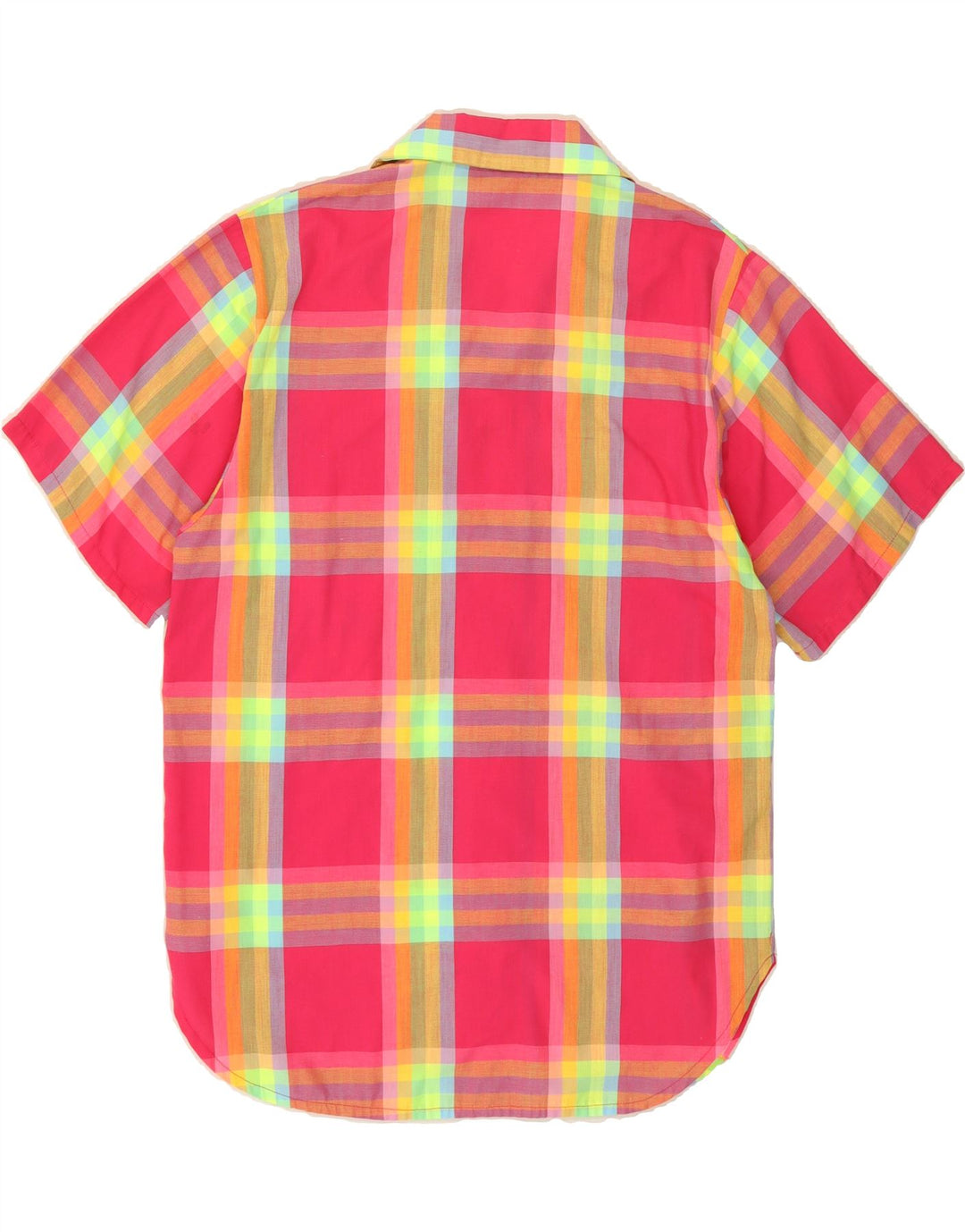 VINTAGE Womens Short Sleeve Shirt UK 18 XL Red Check Vintage Vintage and Second-Hand Vintage from Messina Hembry 