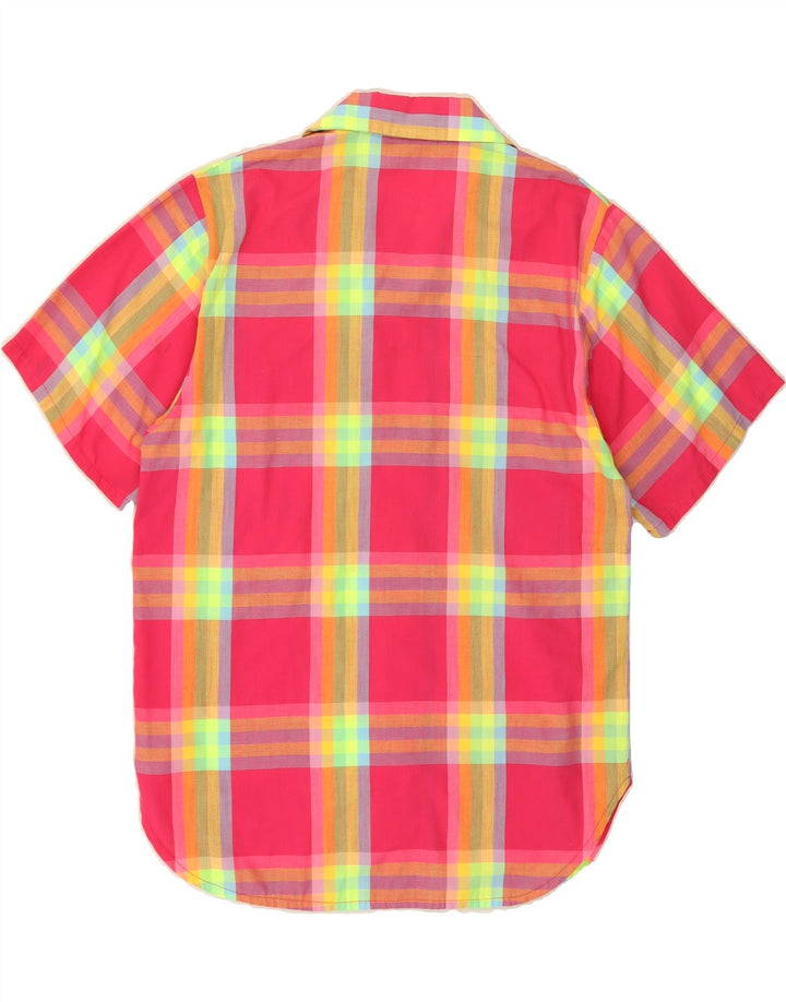 VINTAGE Womens Short Sleeve Shirt UK 18 XL Red Check Vintage Vintage and Second-Hand Vintage from Messina Hembry 