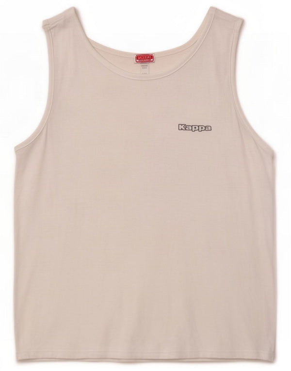 Kappa Mens Vest Top Medium White Cotton