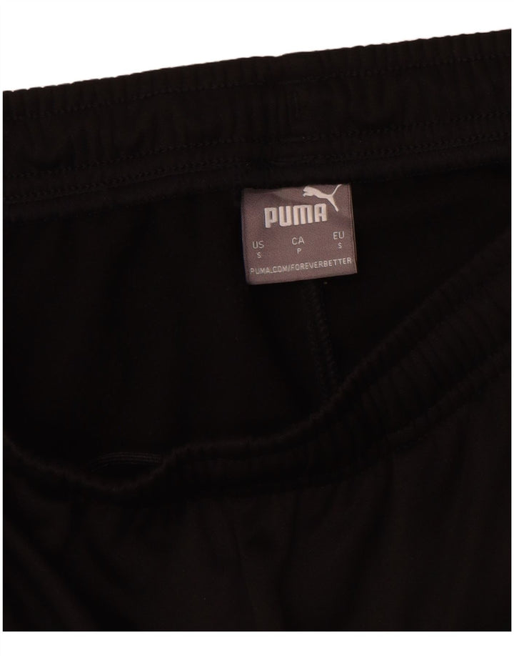 Puma Mens Graphic Tracksuit Trousers Small Black Colourblock Polyester
