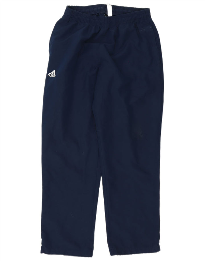 Adidas Mens Graphic Tracksuit Trousers Medium Navy Blue Polyester