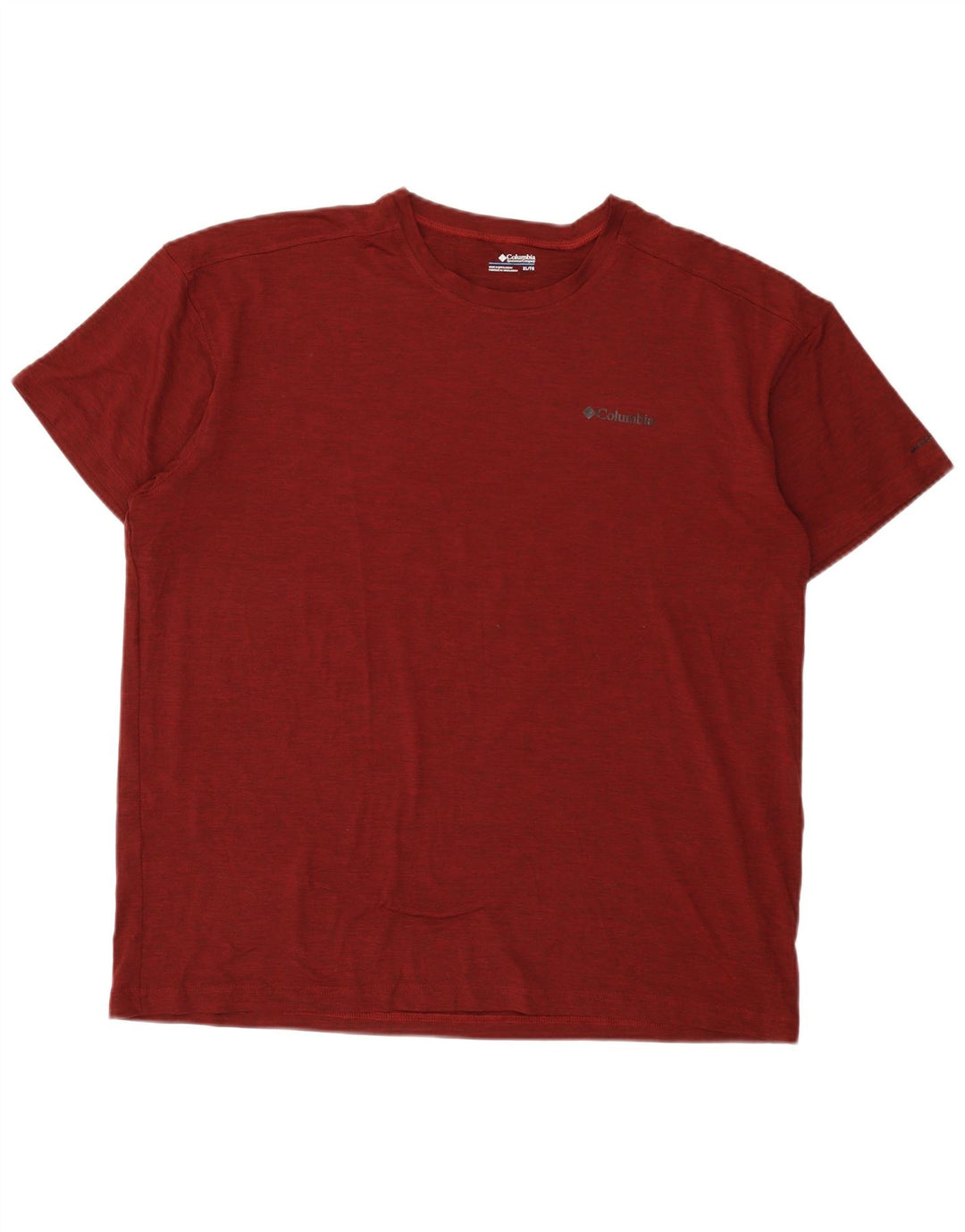 Columbia Mens T-Shirt Top XL Burgundy Polyester