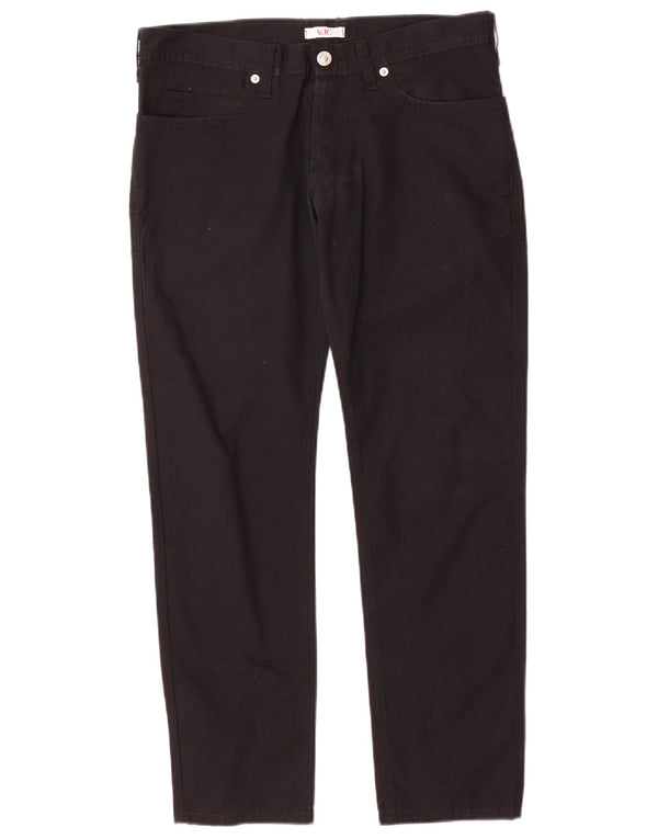 Versace Mens Straight Casual Trousers W32 L27 Black Cotton