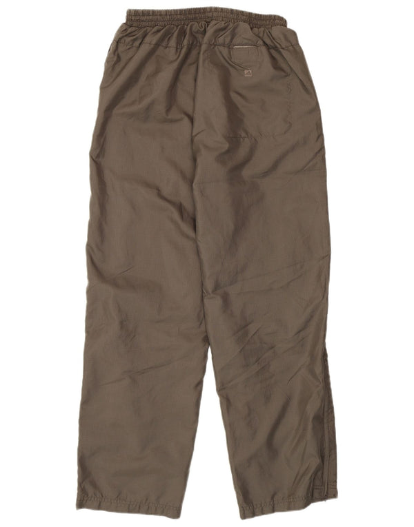 ADIDAS Womens Tracksuit Trousers UK 14 Medium  Brown Check Polyester