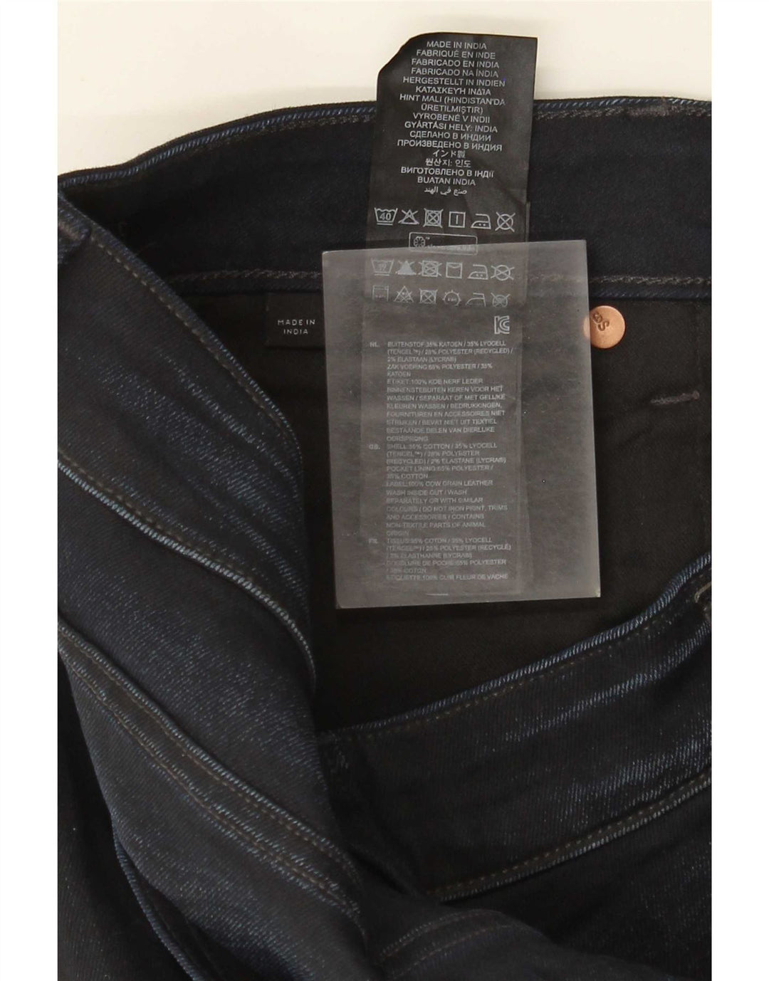 G-Star Mens 3301 Slim Jeans W36 L30 Navy Blue Cotton
