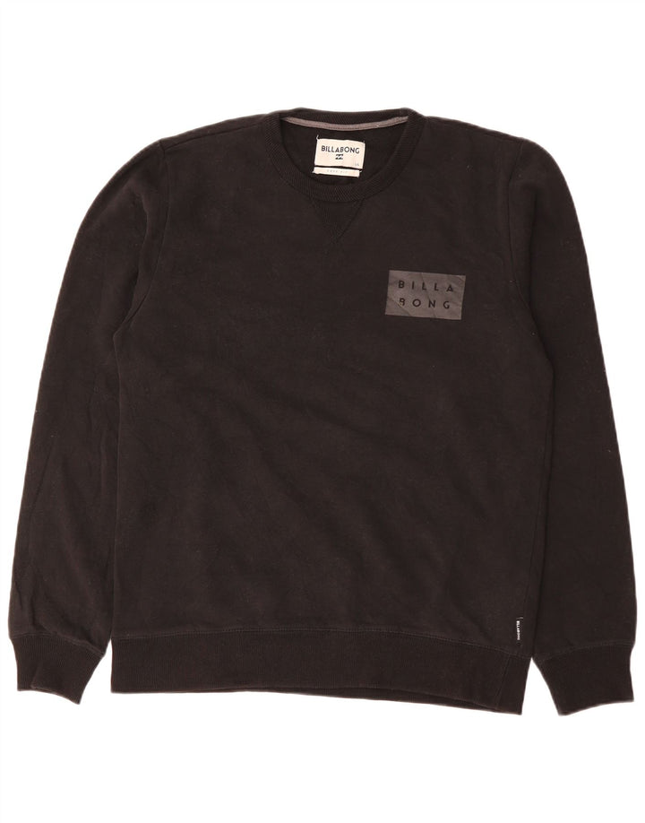 Billabong Mens Core Fit Graphic Sweatshirt Jumper Large Black Cotton