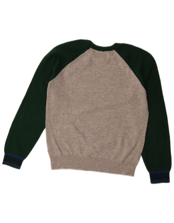 Gap Boys Crew Neck Jumper Sweater 11-12 Years XL Grey Colourblock Cotton