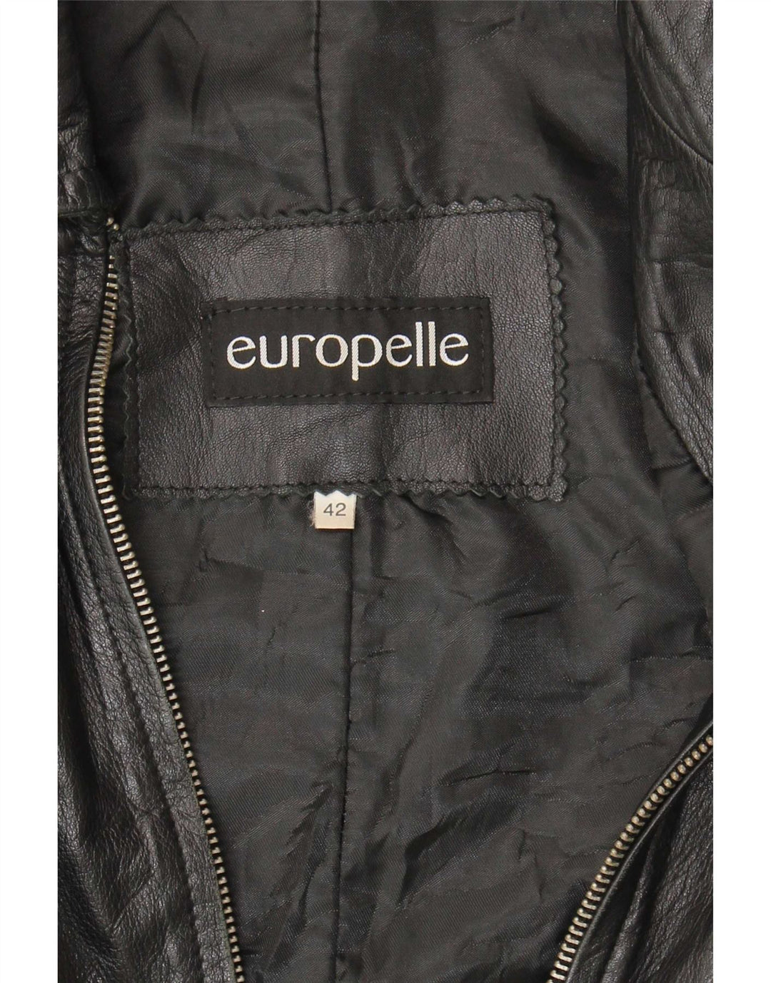 Vintage Womens Leather Jacket IT 42 Medium Black