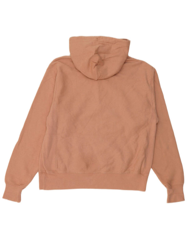 Champion Womens Loose Fit Hoodie Jumper UK 14 Medium Pink Cotton