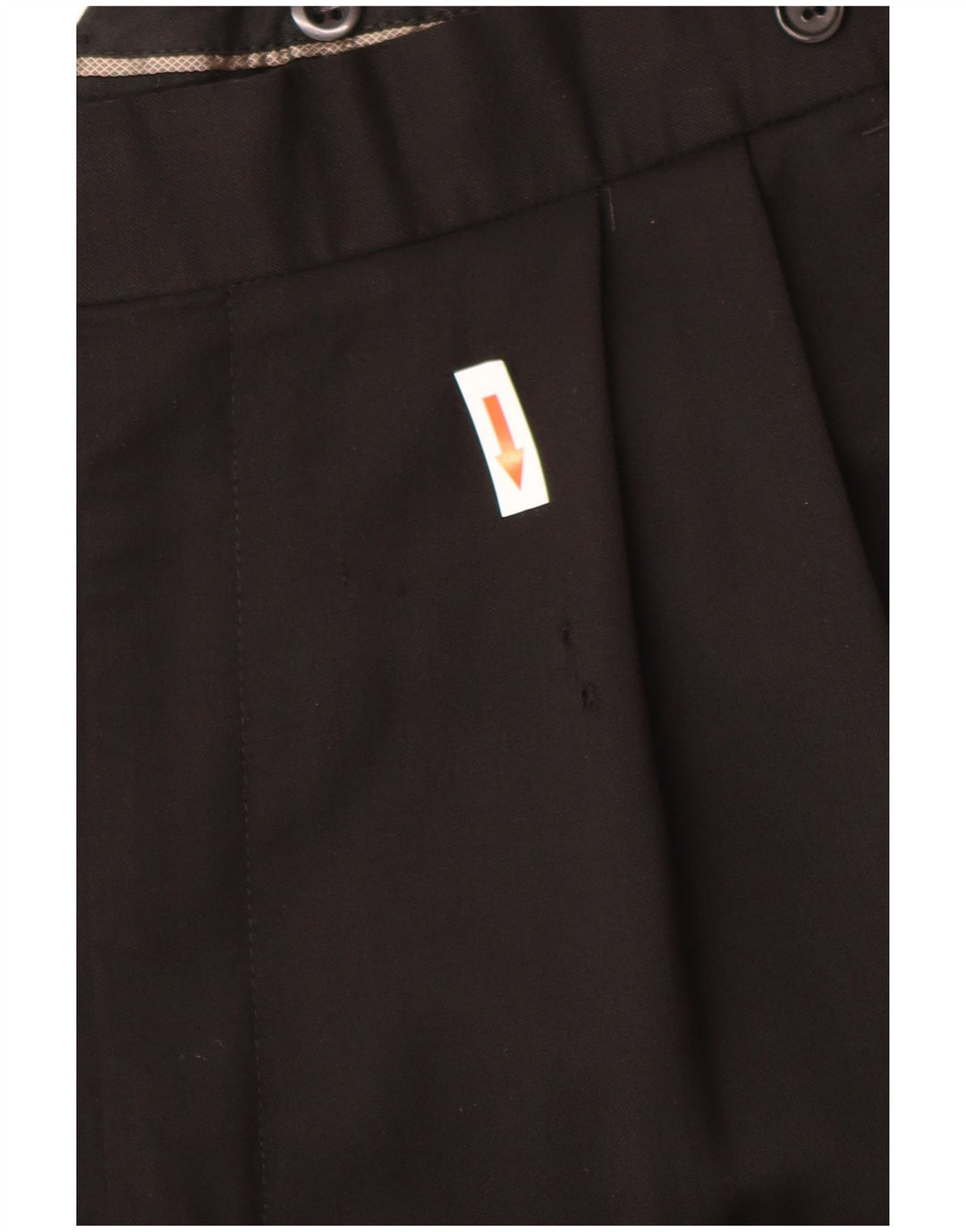 Marks & Spencer Mens Pegged Suit Trousers Size 34 W34 L31 Black New Wool