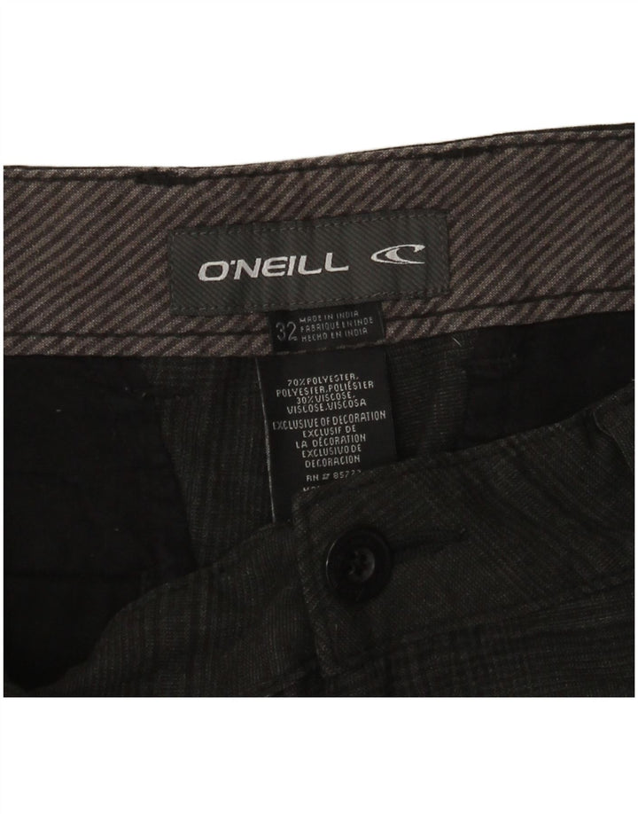 O'NEILL Mens Chino Shorts W32 Medium  Grey Check Polyester