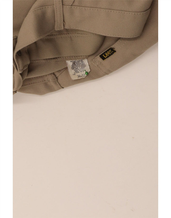 LEE Mens Straight Casual Trousers W36 L26 Beige Polyester