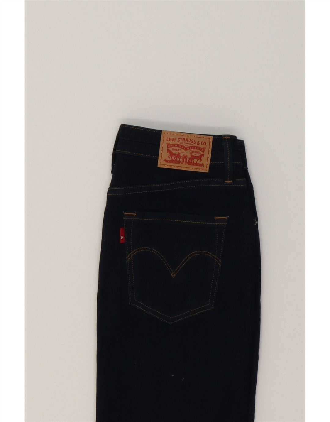 LEVI'S Womens Denim Skirt W23 2XS Navy Blue Cotton Vintage Levi's and Second-Hand Levi's from Messina Hembry 